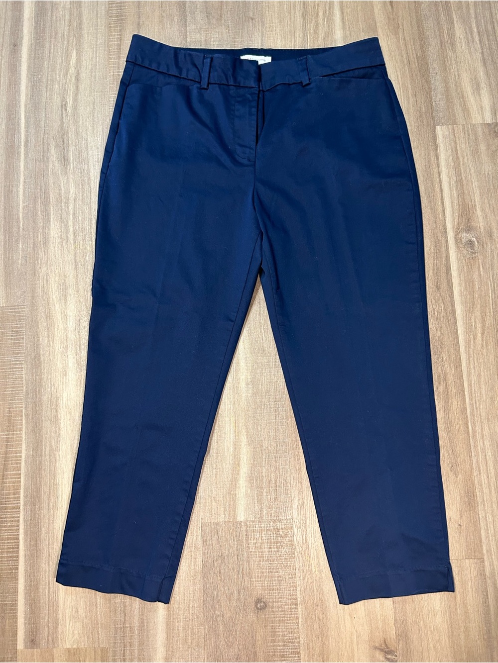 Liz Claiborne Navy Straight-Leg Chinos
